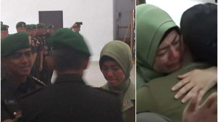 istri mantan dandim nangis saat serah terima jabatan