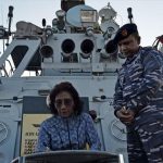 Menteri Susi Pudjiastuti dalam operasi pengawasan illegal fishing di perairan perbatasan Laut Natuna Utara, Kepulauan Riau dengan menggunakan KRI Usman Harun, pada 14-15 April 2019. KRI Usman Harun berhasil menghentikan 7 (tujuh) kapal perikanan asing berbendera Tiongkok, namun tidak ditemukan dugaan melakukan kegiatan illegal fishing. KKP