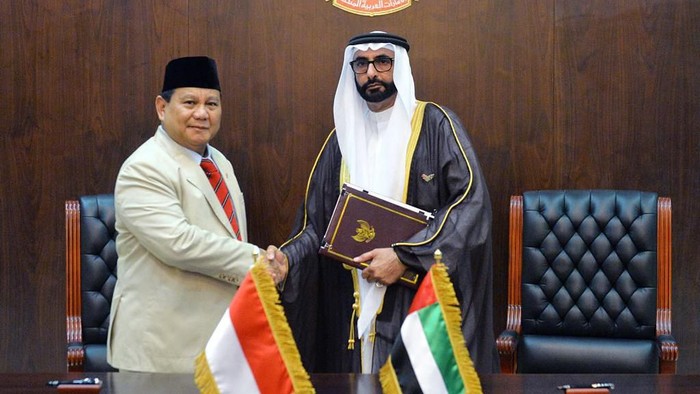 Prabowo-Menhan UEA Teken Perjanjian Kerja Sama. (Foto: Dok. Biro Humas Kemhan)