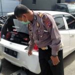 Mobil Brio Satya yang dikendarai oleh Jefri Masrul, anggota DPRD Sumbar yang ditilang polisi. (Foto: istimewa/via Covesia.com)