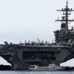 Kapal induk bertenaga nuklir Amerika Serikat, USS Theodore Roosevelt. Foto/REUTERS