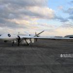 General Atomics SeaGuardian UAV selama kampanye demonstrasi dengan Penjaga Pantai Jepang di Pangkalan Udara Hachinohe di Prefektur Aomori. Foto Naval News oleh Yoshihiro Inaba.