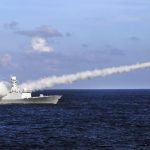 Foto: Rudal China Yuncheng meluncurkan rudal anti-kapal selama latihan militer di perairan dekat Pulau Hainan dan Kepulauan Paracel, China selatan. AP/Zha Chunming