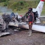 Foto: Pesawat MAF yang dibakar KKB (Dok. Humas Polda Papua)