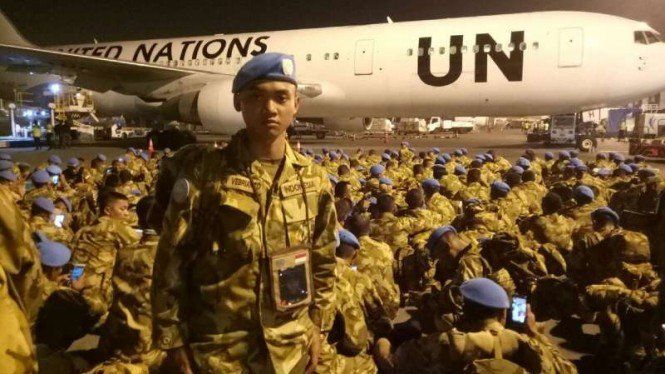 Almarhum saat ditugaskan UNIFIL PBB