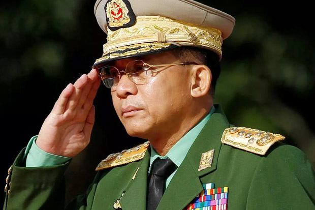 Panglima Militer Myanmar Jenderal Min Aung Hlaing. Foto/France24