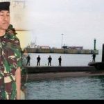 Kolase foto saat Heri Oktavian dilantik menjadi Komandan KRI Nanggala-402 dengan sejumlah personel kapal selam tersebut saat akan bersandar di pelabuhan.