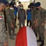 Jenazah Bharatu Anumerta Muhammad Kurniadi Sutio, korban tewas saat kontak tembak dengan KKB di Pegunungan Bintang, Provinsi Papua akan diterbangkan ke kampung halamannya, Minggu (26/9/2021).