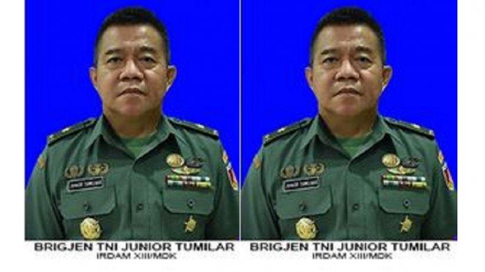 (Tangkap Layar Website KODAM XIII/MERDEKA) Brigjen TNI Junior Tumilaar. (Tangkap Layar Website KODAM XIII/MERDEKA)