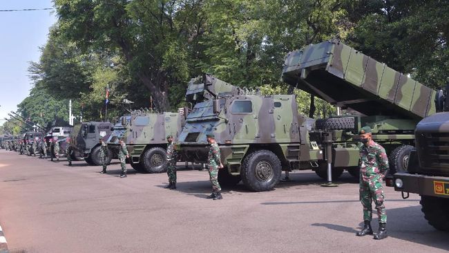 Gladi bersih HUT TNI di Istana Merdeka, Minggu (3/10). (Foto: Dok. Puspen TNI)