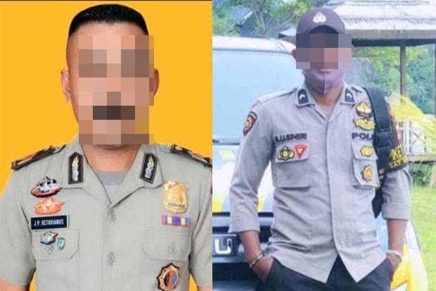 Dua personel Polda Papua yang bertugas di Polres Nabire dan Polres Yapen, ditangkap Satuan Tugas Nemangkawi di Nabire. Keduanya adalah Bripda Ardi Sineri dan Brigadir Jony Prasetya. Foto Ist