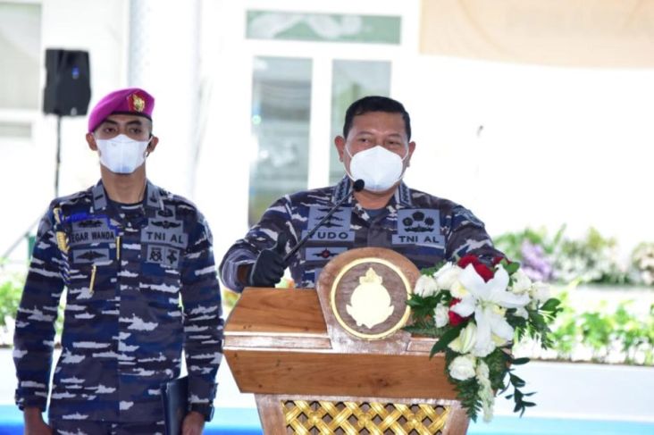 KSAL Laksamana TNI Yudo Margono mengungkapkan rencanya perekrutan 500 personel komponen cadangan TNI AL tahun ini. Foto/dok.SINDOnews /ios