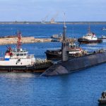 USS Nevada, kapal selam pembawa puluhan hulu ledak nuklir AS sempat muncul di dekat Taiwan pekan lalu. Foto/US Navy