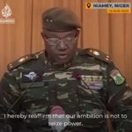 Jenderal Abdourahamane Tchiani, penguasa junta Niger, sampaikan instruksi kepada angkatan bersenjata di tengah kekhawatiran akan invasi militer ECOWAS. Foto/Screenshot Al Jazeera