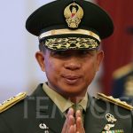 Letnan Jenderal (Letjen) TNI Agus Subiyanto saat dilantik menjadi Kepala Staf TNI Angkatan Darat (KSAD) oleh Presiden Joko Widodo di Istana Negara, Jakarta, Rabu 25 Oktober 2023. Agus Subiyanto menggantikan KSAD Jenderal Dudung Abdurachman yang telah memasuki masa pensiun. Sebelumnya Agus Subiyanto menjabat sebagai Wakil Kepala Staf TNI Angkatan Darat (Wakasad) sejak 4 Februari 2022. TEMPO/Subekti.