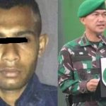 KOLASE/TRIBUN MEDAN Anggota TNI AD di Manokwari bernama Praka Dirk Rian Bayoa (DRB) (kiri) bacok kepala komandan TNI Letkol Inf Tamami (kanan) seusai apel pagi.