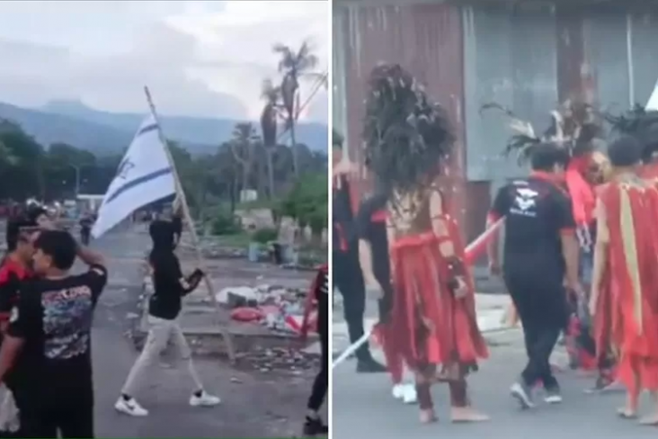 Manguni Makasiouw adalah ormas adat Minahasa yang diduga pro Israel di Bitung, Manado (twitter.com/MprAldo)